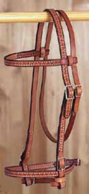 Basketweave Headstall Med Oil